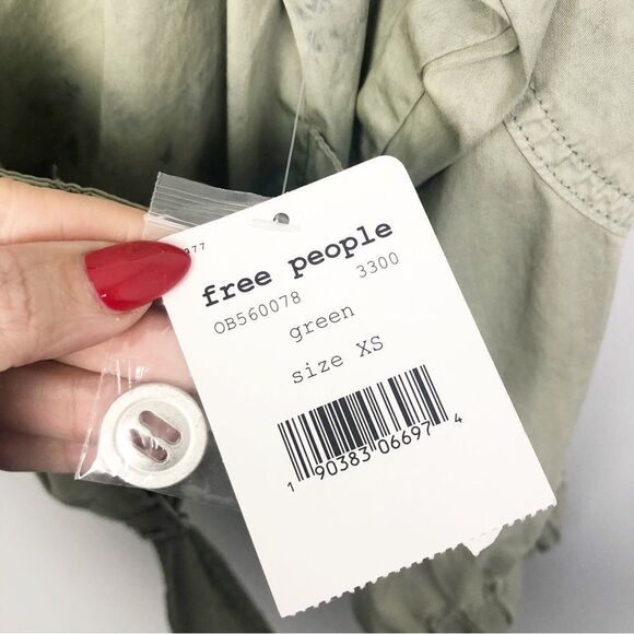 FREE PEOPLE | NEW Ripstop Parachute Utility Jacket Green Women’s Size X-Small - Picture 10 of 15